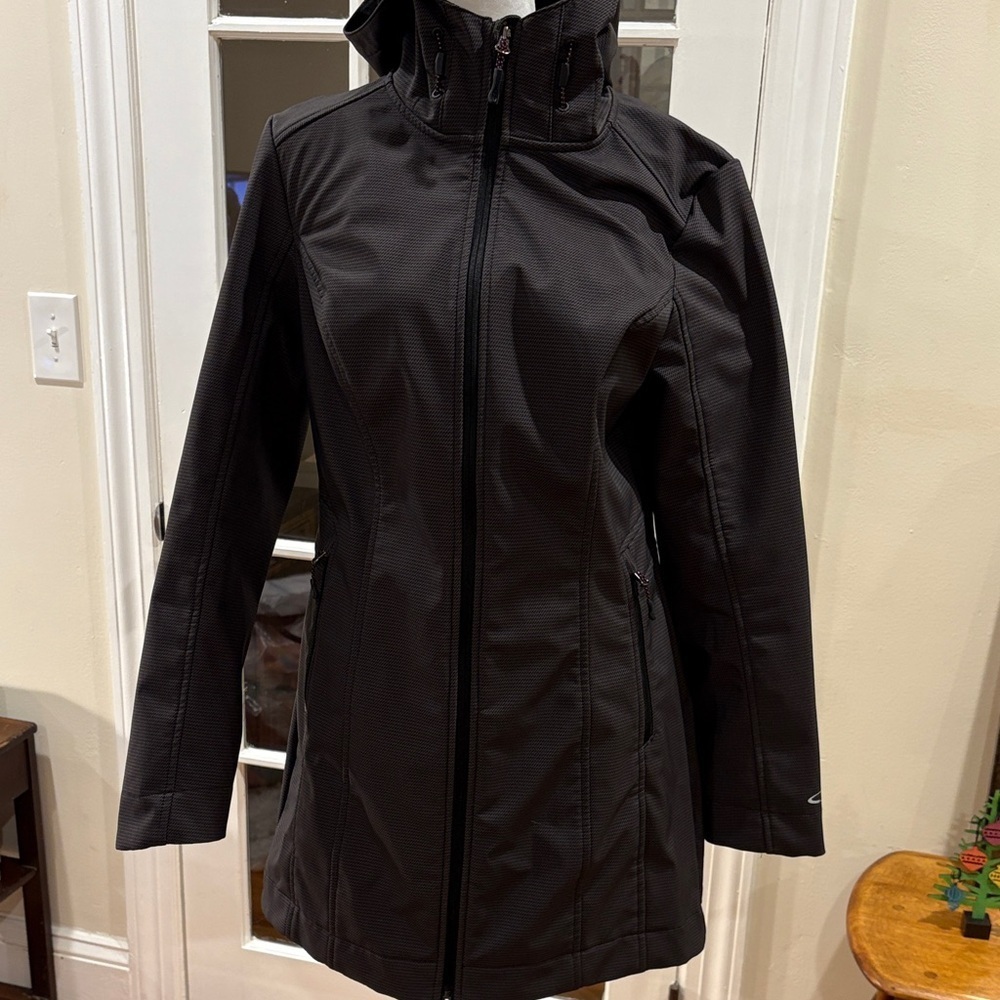 Champion Women's Venture Dry Hooded Jacket in Dark Gray.  Size SP